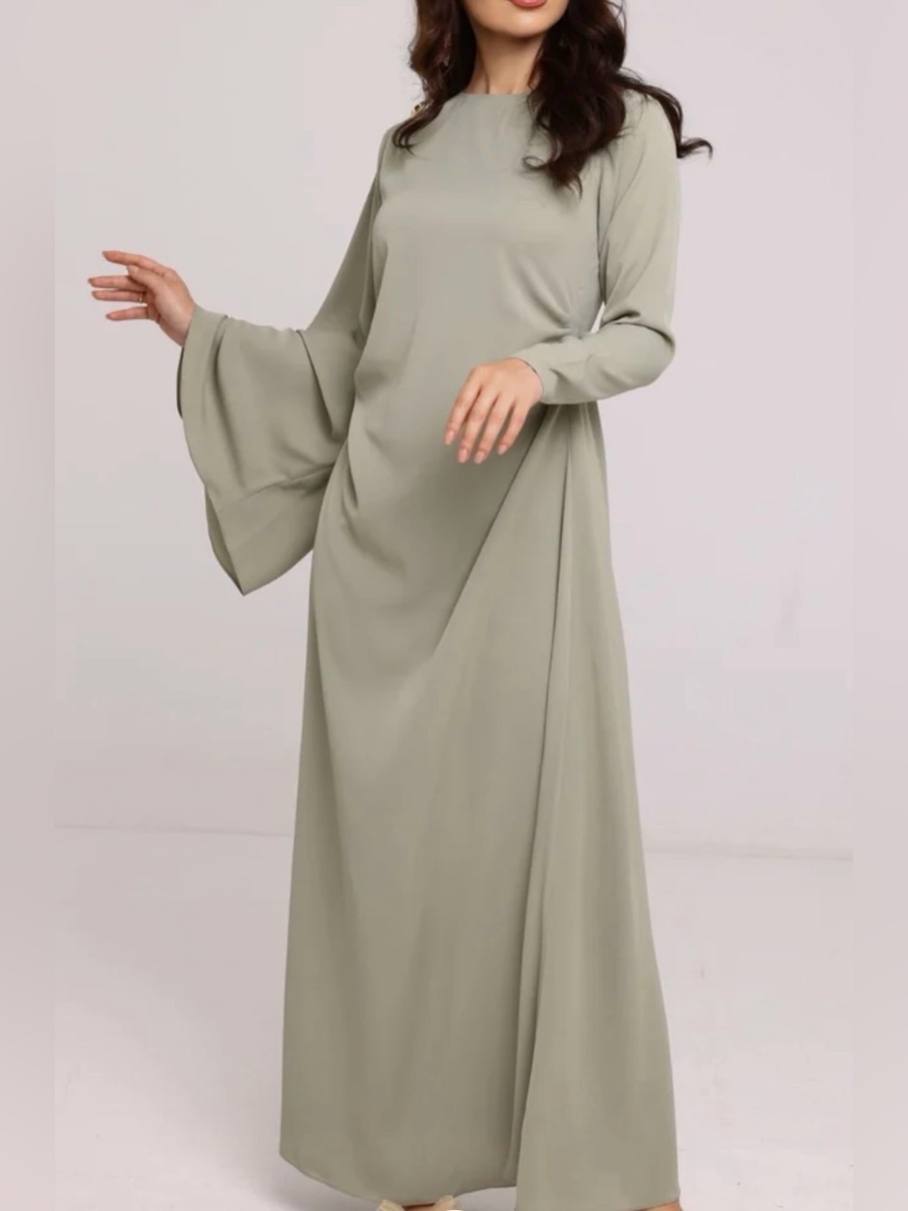 Modest Sage Green Dress.